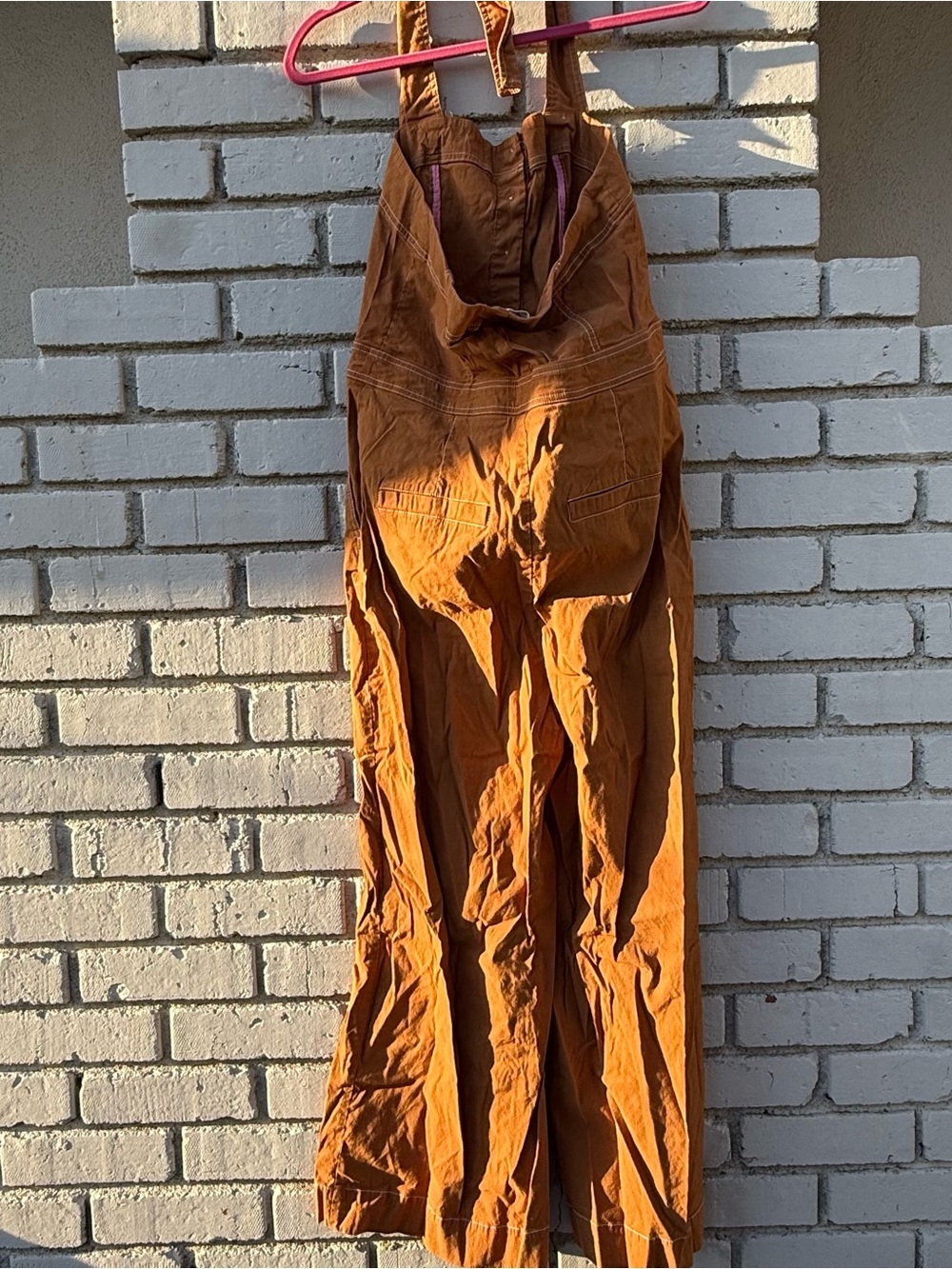 Anthropologie Maeve Colette Overall Romper in Rust Brown - Size US 16 - Picture 4 of 6